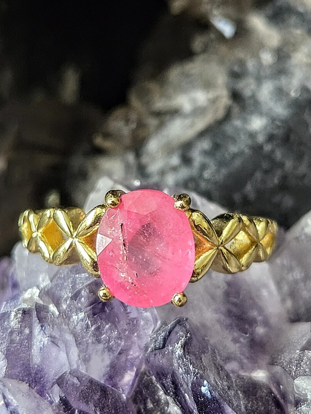 NWT Genuine Pink Sapphire Ring Size 5